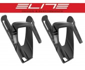 Pair of Elite Ala cages Black stealth Bike Water Bottle Cage Lightweight 39g